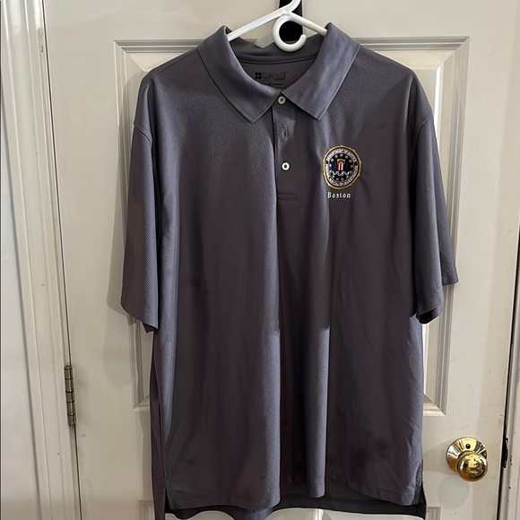 GEAR X-Large men’s grey FBI Boston polo shirt clumate control short sleeve - Picture 3 of 15